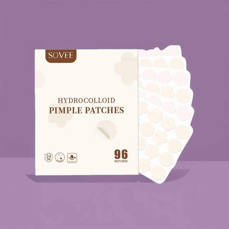 SOVEE Hydrocolloid Pimple Patches for Face - Gentle, Non-Irritating, 12mm Spot Cover for Blemishes & Breakouts, with Tea Tree Oil, Salicylic Acid & Centella Asiatica - All-Day Skincare Solution.